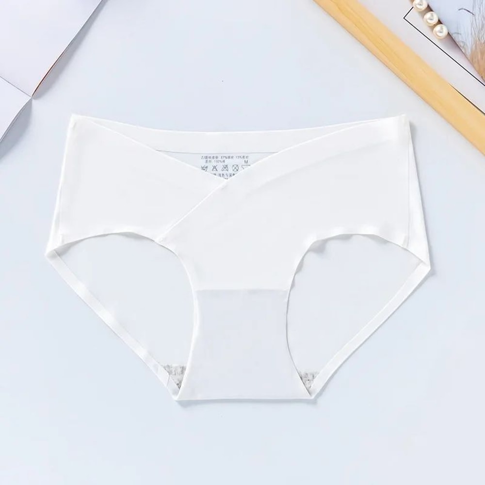 Ice Silk Maternity Shorts Low Waist Seamless Pregnancy Underwear 12