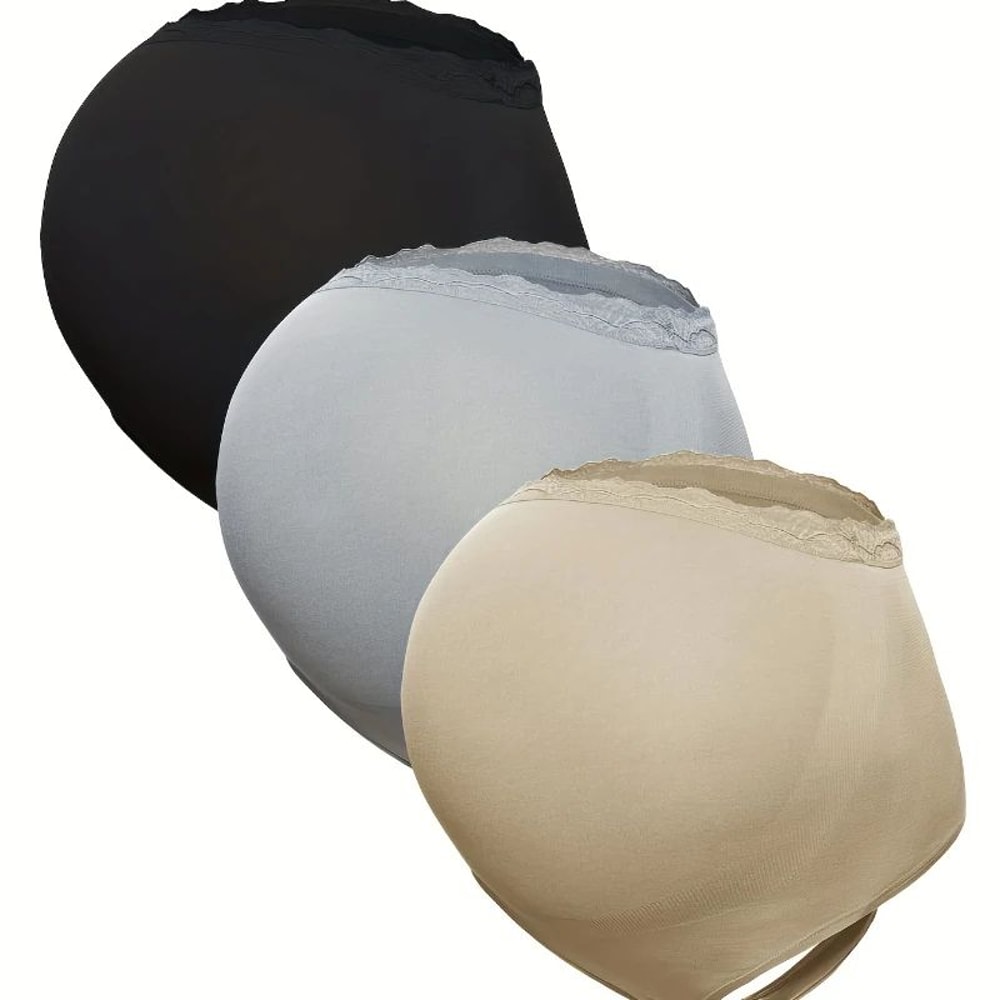Seamless Maternity Shapewear Belly Support Pregnancy Panties 3 Pack 1