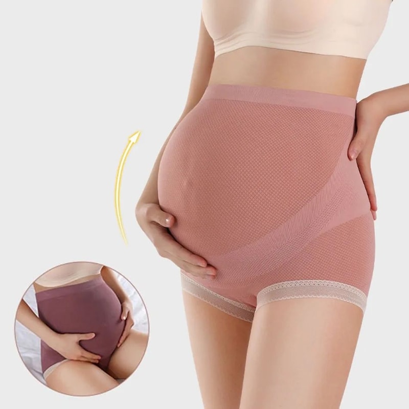 ComfortFlex High Waisted Maternity Panties With Gentle Belly Support 0