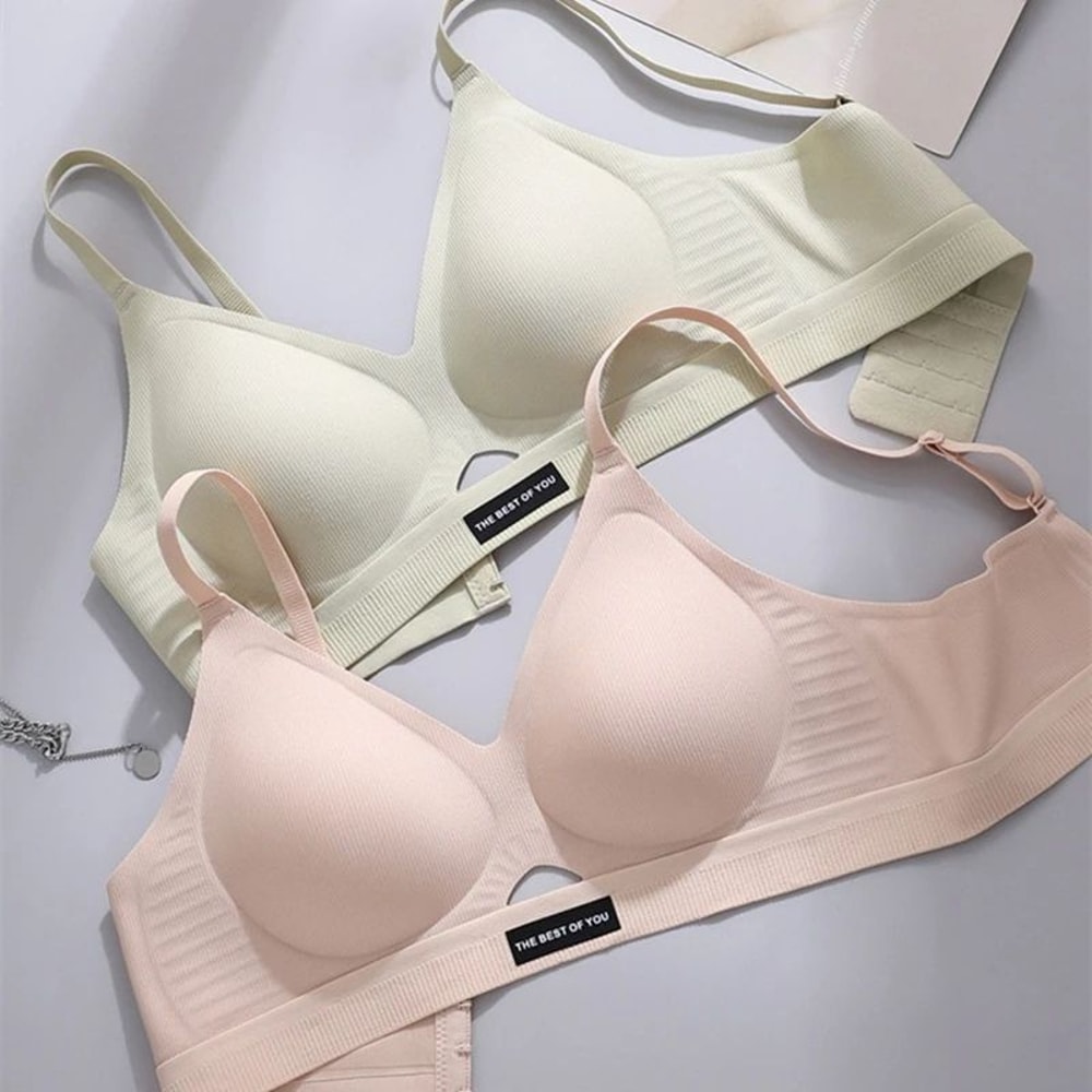 FlexComfort Seamless Sports Bra Soft Support Wireless Workout Bra 1