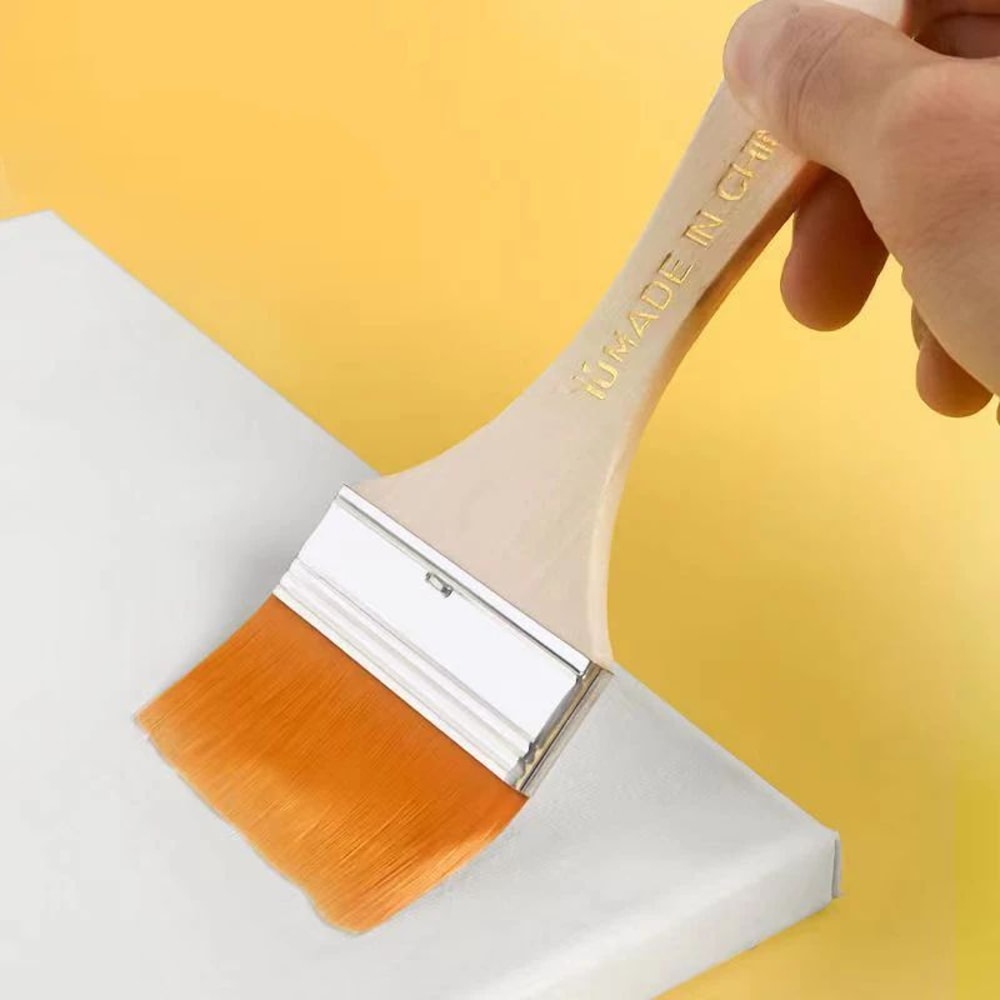 ProArt 7 Piece Flat Paint Brush Set Soft Nylon Precision Brushes 4