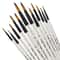 PrecisionArt 12 Piece Artist Paint Brush Set Nylon Detail Painting Brushes 9