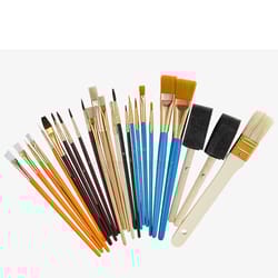 mastercraft 25 piece artist paint brush set nylon detail painting brushes