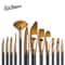 ArtistPro 12 Piece Flat Paint Brush Set Nylon Brushes For Acrylic Watercolor And Oil Painting 0