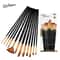 ArtistPro 12 Piece Flat Paint Brush Set Nylon Brushes For Acrylic Watercolor And Oil Painting 2