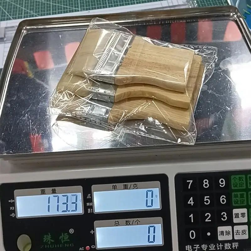 ProEdge 4 Piece Flat Paint Brush Set Wool Bristle Brushes For Acrylic And Oil Painting 1