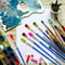 MasterArt 50 Piece Paint Brush Set Nylon Brushes For Acrylic Watercolor And Oil Painting 4