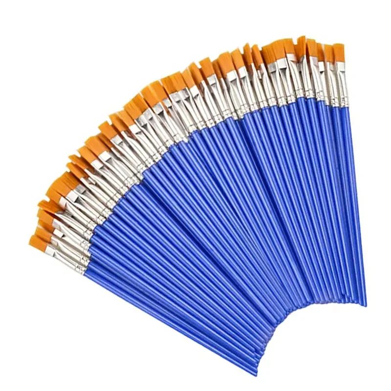 MasterArt 50 Piece Paint Brush Set Nylon Brushes For Acrylic Watercolor And Oil Painting 7