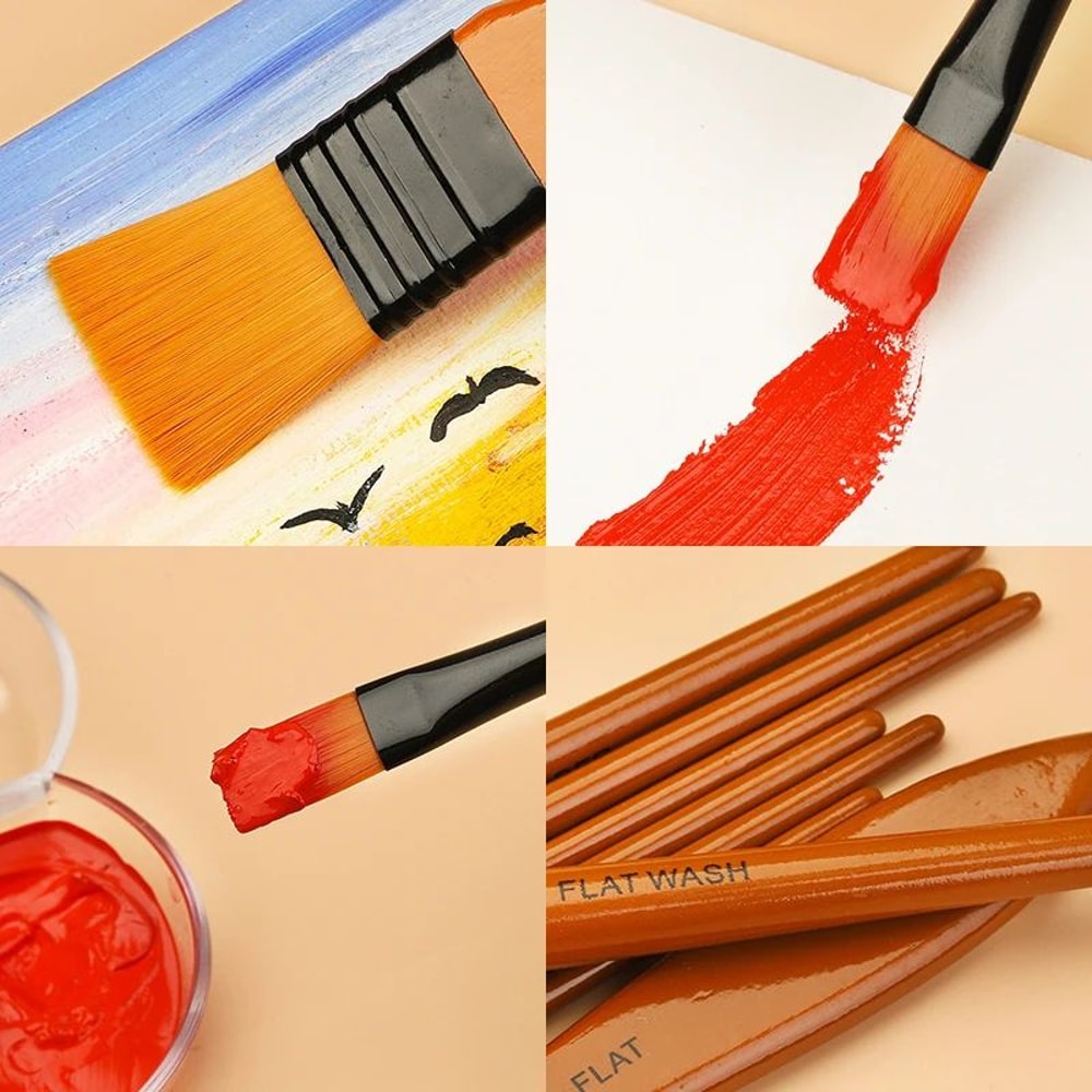 Premium Nylon Paint Brush Set For Acrylic Watercolor And Oil Painting 5