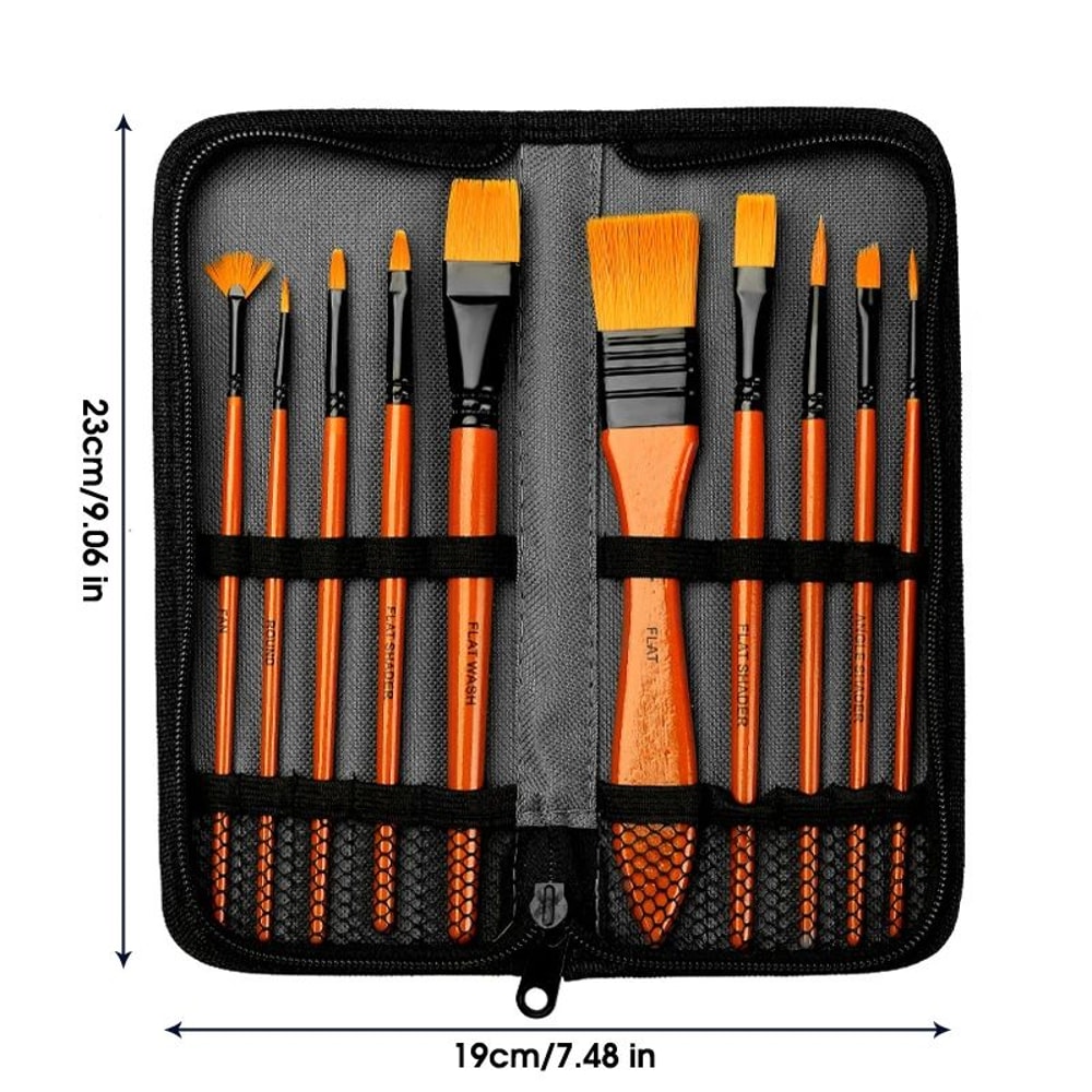 Premium Nylon Paint Brush Set For Acrylic Watercolor And Oil Painting 6