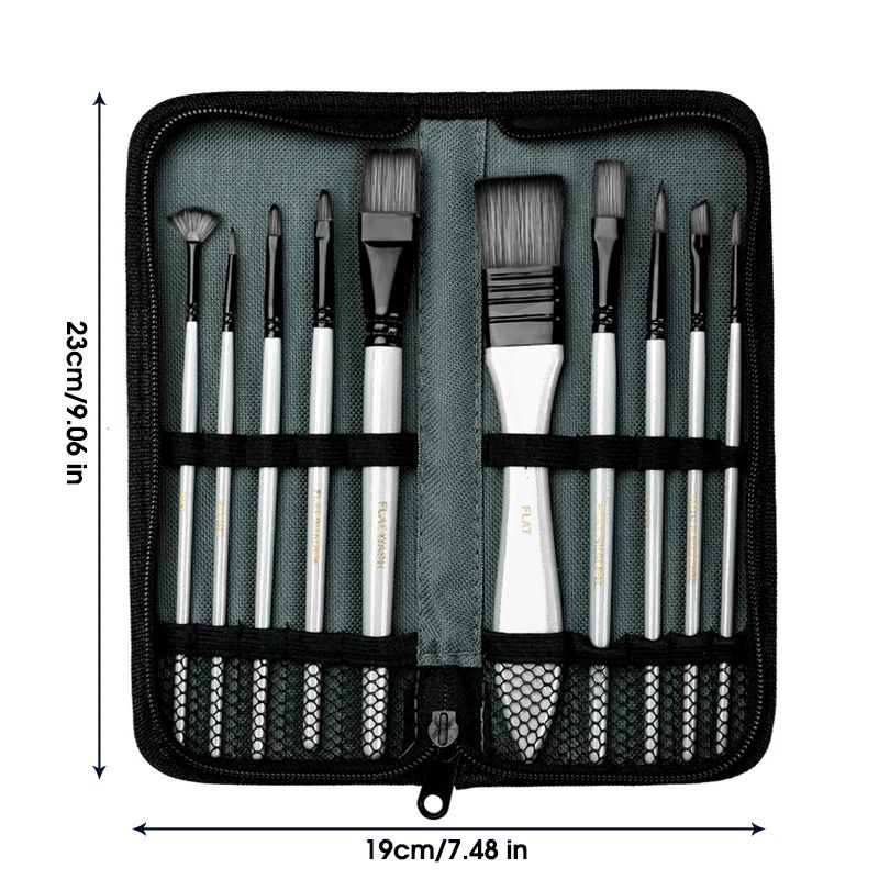 Premium Nylon Paint Brush Set For Acrylic Watercolor And Oil Painting 9