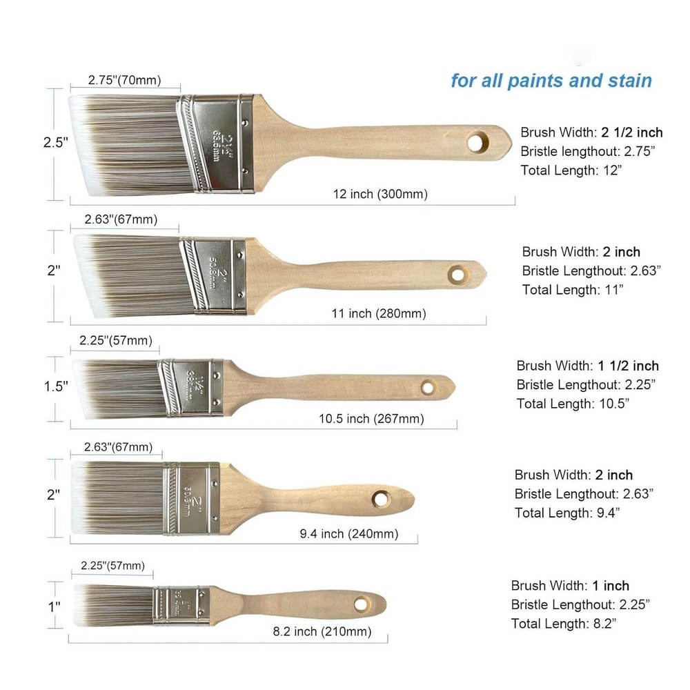 Premium Nylon Paint Brush Set For Acrylic WatercolorOil Painting 4