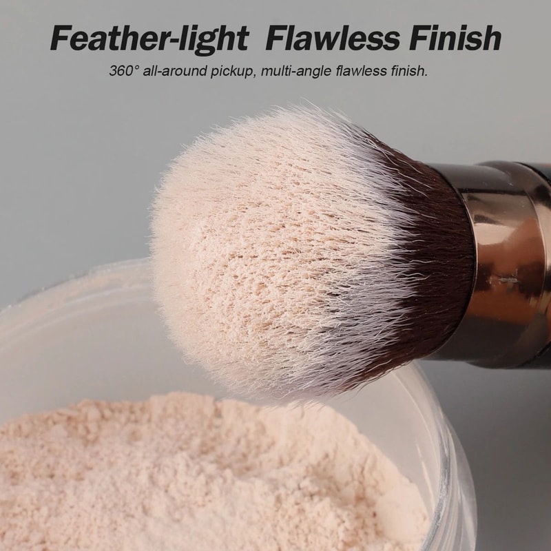 Retractable Travel Makeup Brush For Powder Blush And Foundation 1
