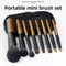 8 Piece Travel Makeup Brush Set With Pouch For Flawless On The Go Beauty 0