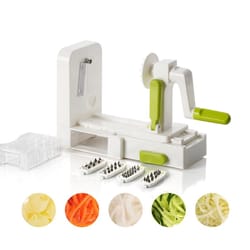 5 in 1 vegetable spiralizer and rotary grater for healthy cooking and easy prep