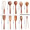 10 Piece Teak Wooden Cooking Utensil Set For Non Stick Kitchen Use 1