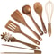 10 Piece Teak Wooden Cooking Utensil Set For Non Stick Kitchen Use 6