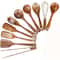 10 Piece Teak Wooden Cooking Utensil Set For Non Stick Kitchen Use 7