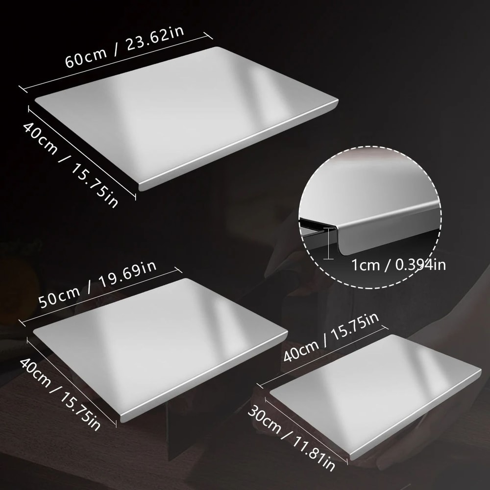 Premium Stainless Steel Cutting Board Non Porous Hygienic Kitchen Surface 1