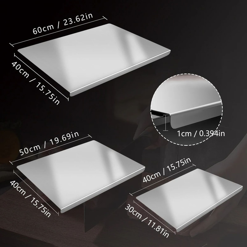Premium Stainless Steel Cutting Board Non Porous Hygienic Kitchen Surface 1
