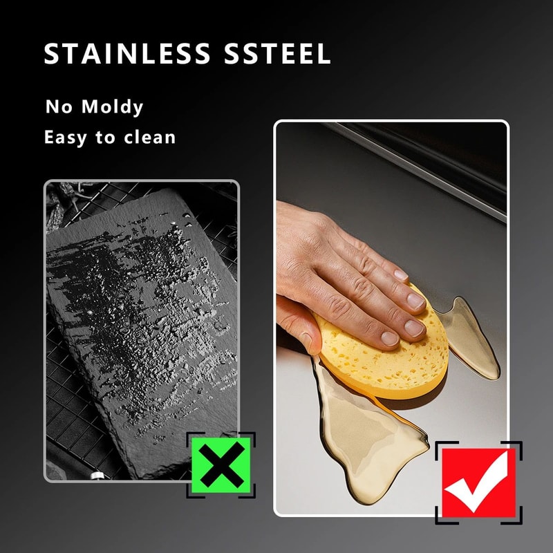 Premium Stainless Steel Cutting Board Non Porous Hygienic Kitchen Surface 2