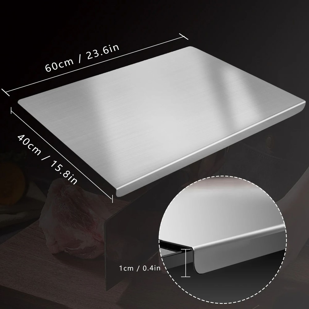 Premium Stainless Steel Cutting Board Non Porous Hygienic Kitchen Surface 8