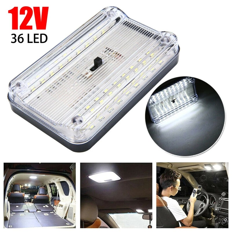 36 LED Car Interior Light Bright 12V Dome Reading Lamp With Switch 0