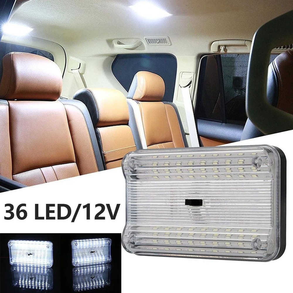 36 LED Car Interior Light Bright 12V Dome Reading Lamp With Switch 2