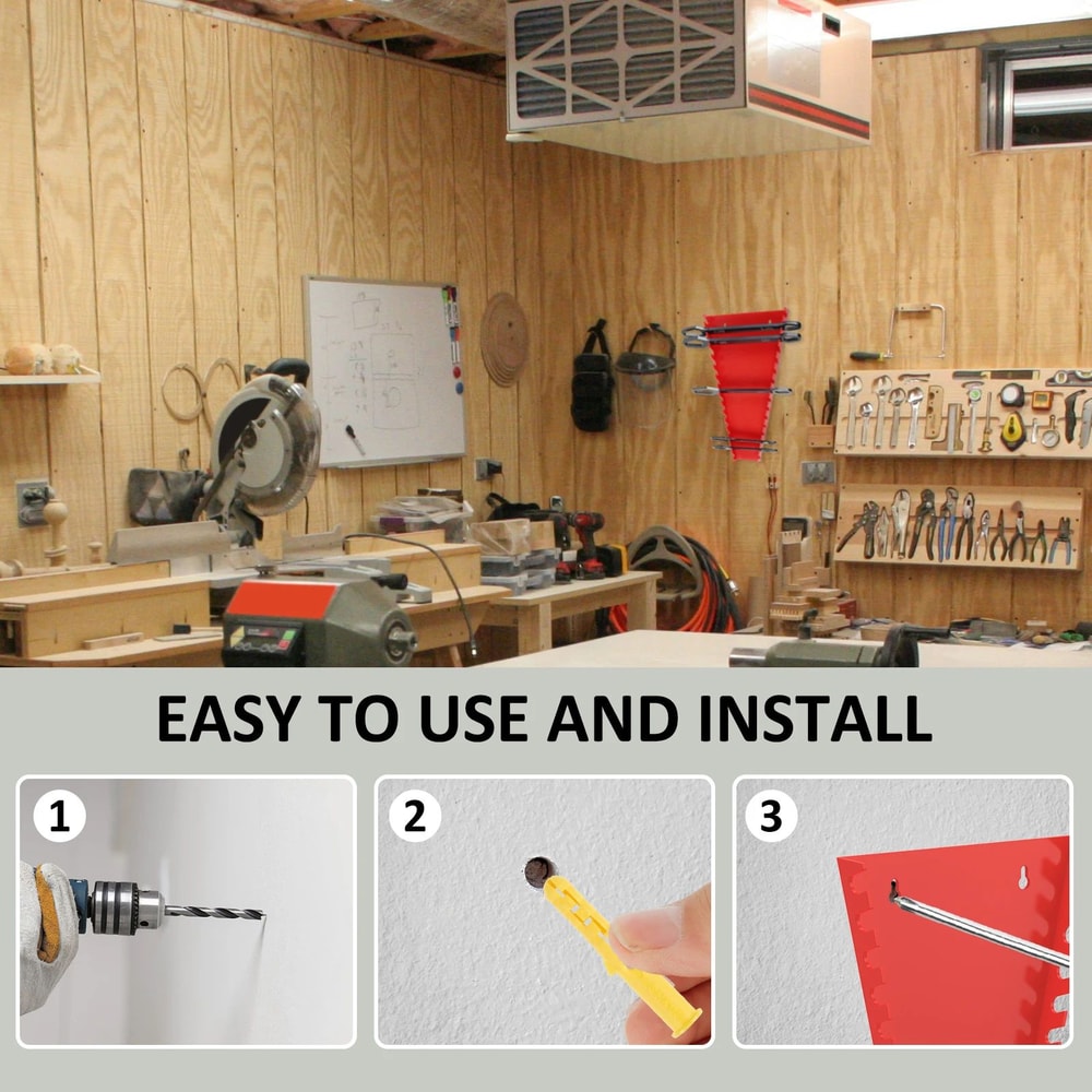 2 Piece Wrench Organizer Wall Mounted Tool Holder Rack 3