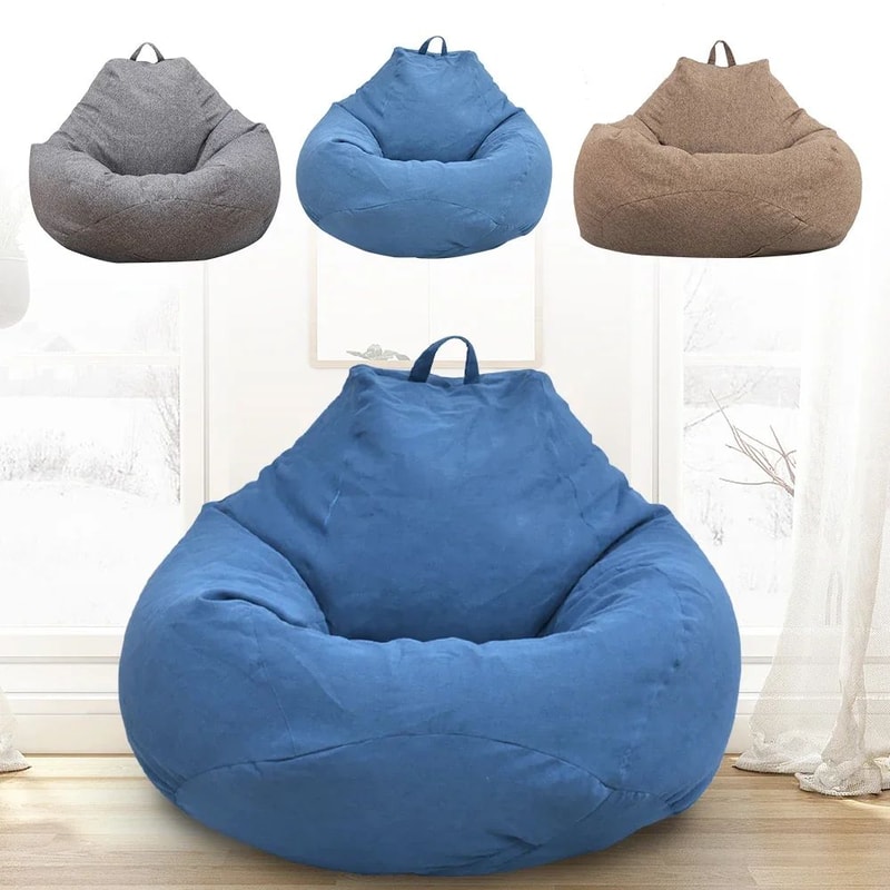 Lazy Sofa Cover Bean Bag Chair Cover Comfortable Floor Lounger Cover 2