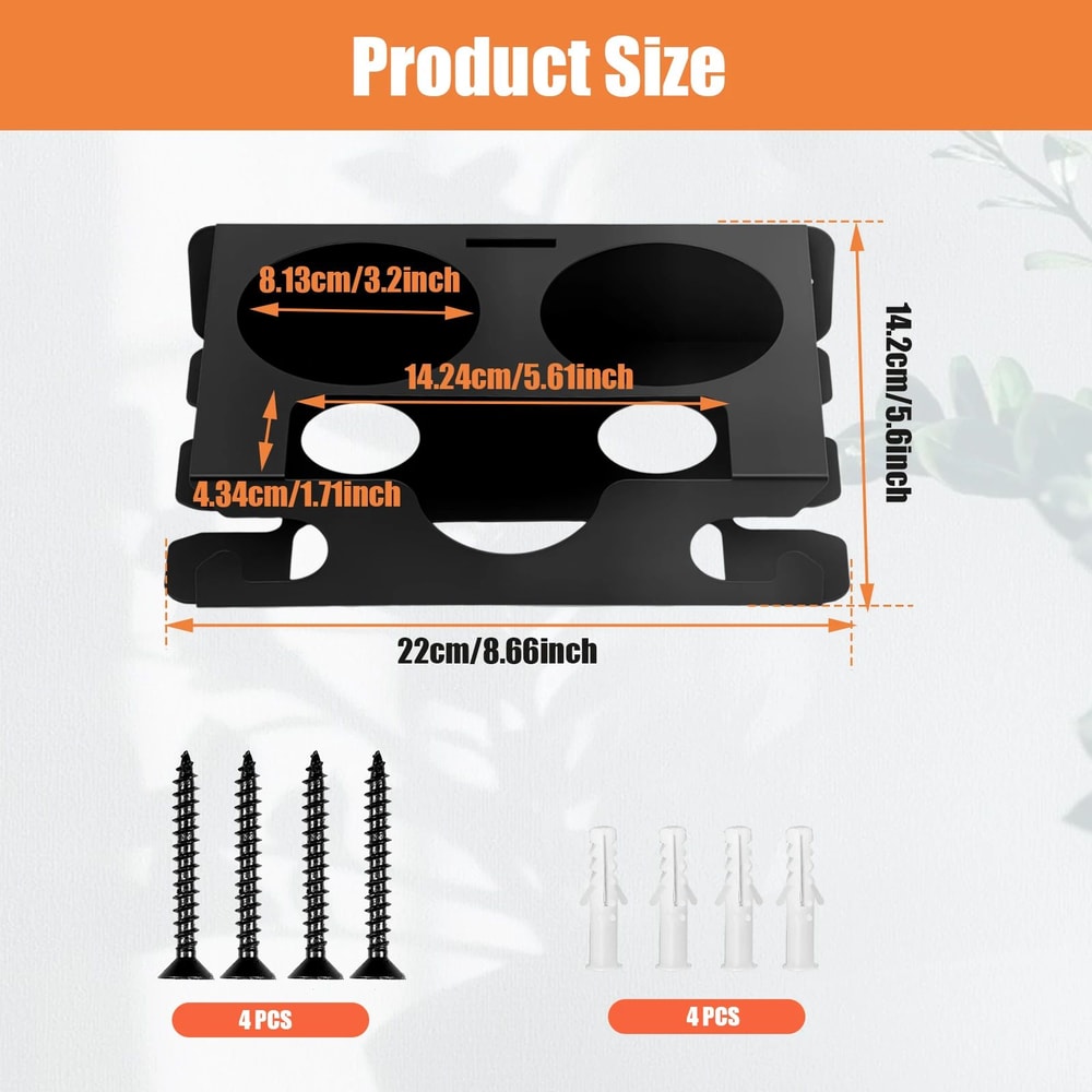 Carbon Steel Aerosol Spray Can Holder Wall Mounted Organizer Rack 8