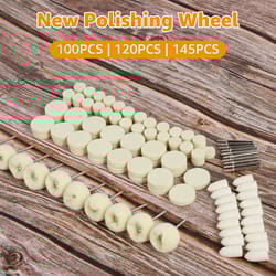 wool felt polishing wheel set rotary tool buffing kit for metal and jewelry