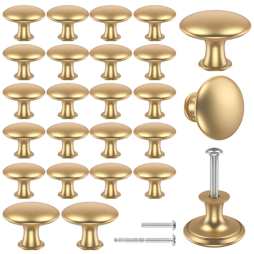 25 Piece Gold Drawer Knob Set Zinc Alloy Cabinet Handle Pulls 6