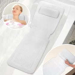 non slip bathtub cushion mat full body bath pillow with neck support