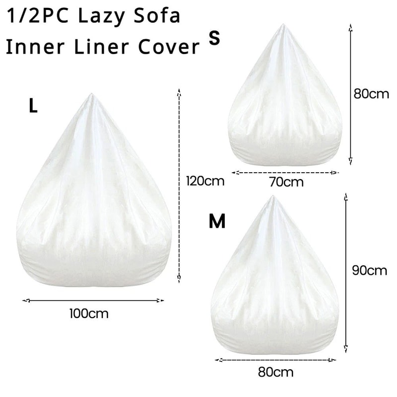 Bean Bag Inner Liner Replacement Sofa Cover Insert Durable Storage Fill Bag 0