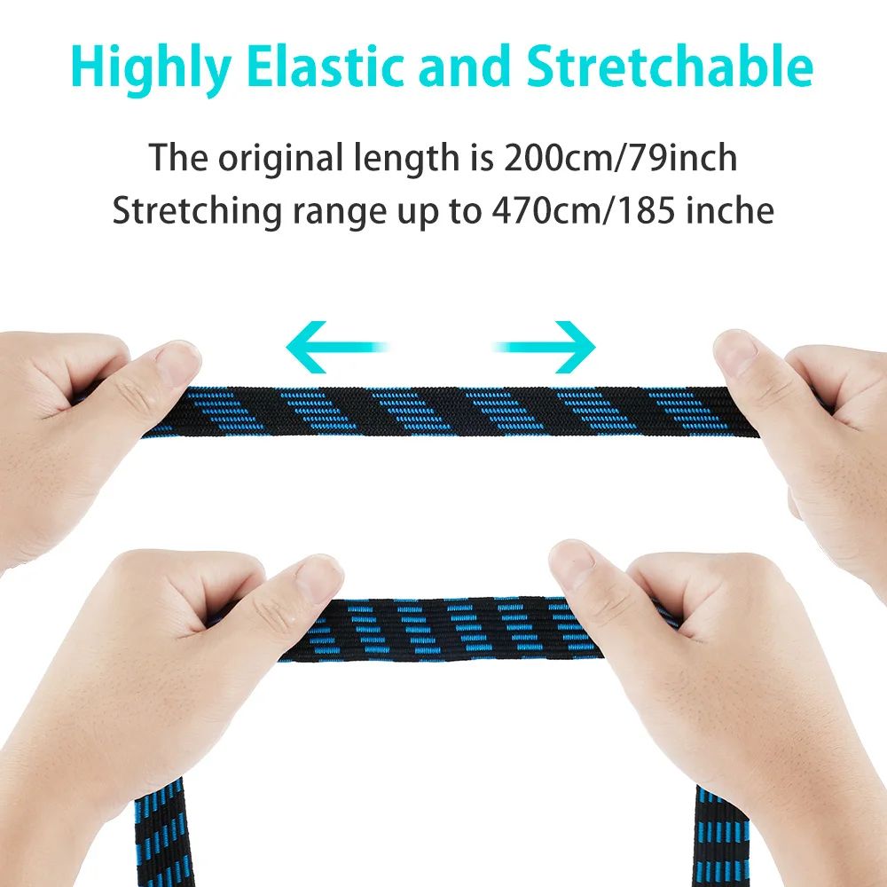 Heavy Duty Bungee Cords Set Elastic Luggage Straps With Hooks 4