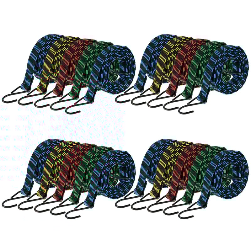 Heavy Duty Bungee Cords Set Elastic Luggage Straps With Hooks 8