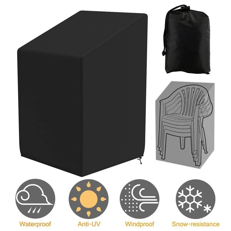 Stacked Patio Chair Cover Waterproof Outdoor Furniture Protector Dust Cover 2