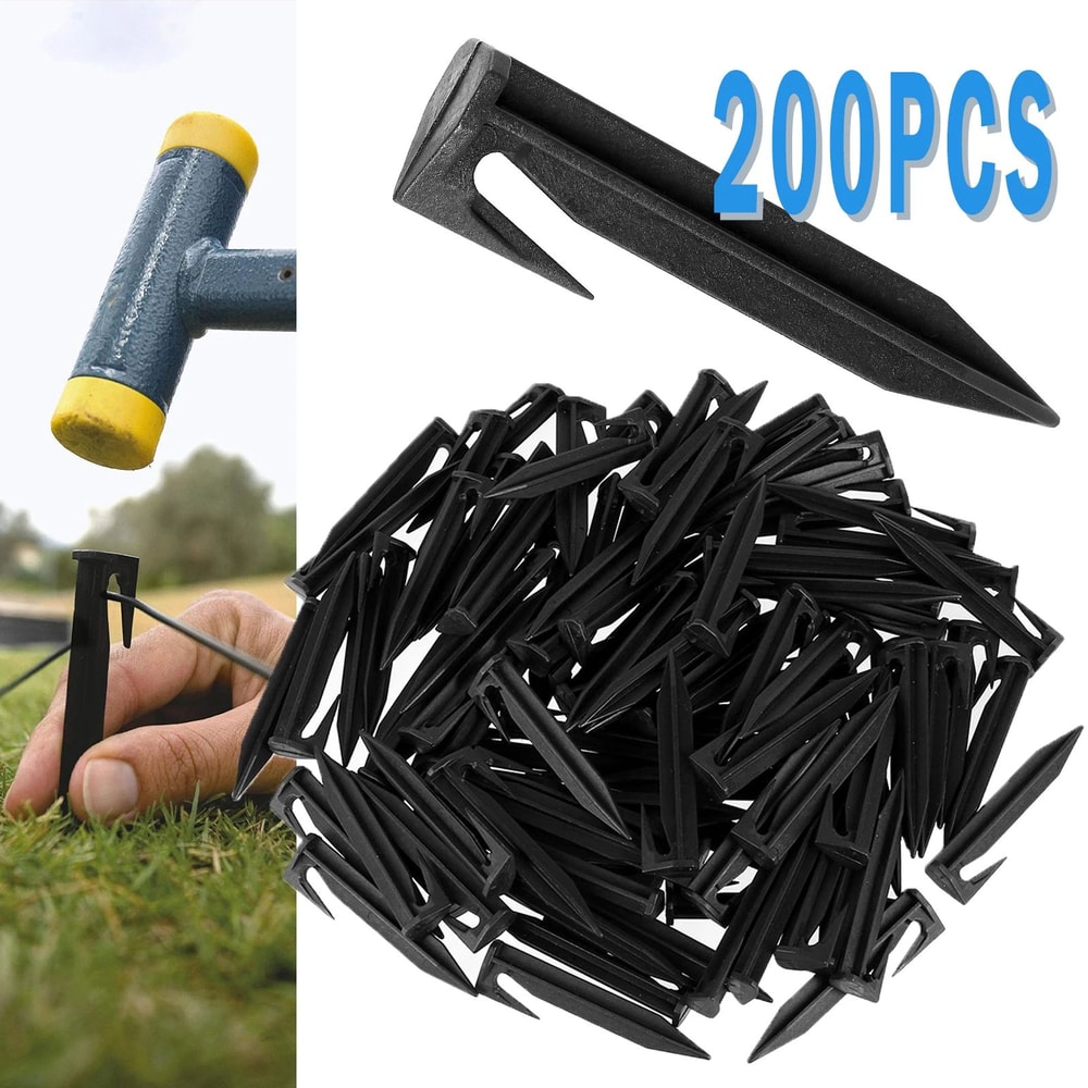 Garden Lawn Pegs Boundary Wire Stakes For Cable Fixing And Landscaping 0
