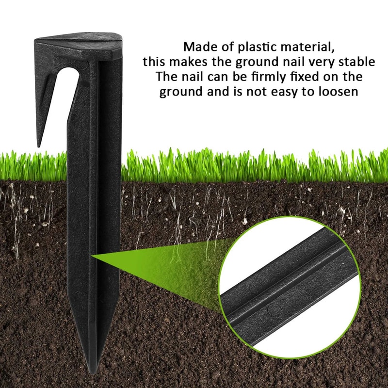 Garden Lawn Pegs Boundary Wire Stakes For Cable Fixing And Landscaping 2