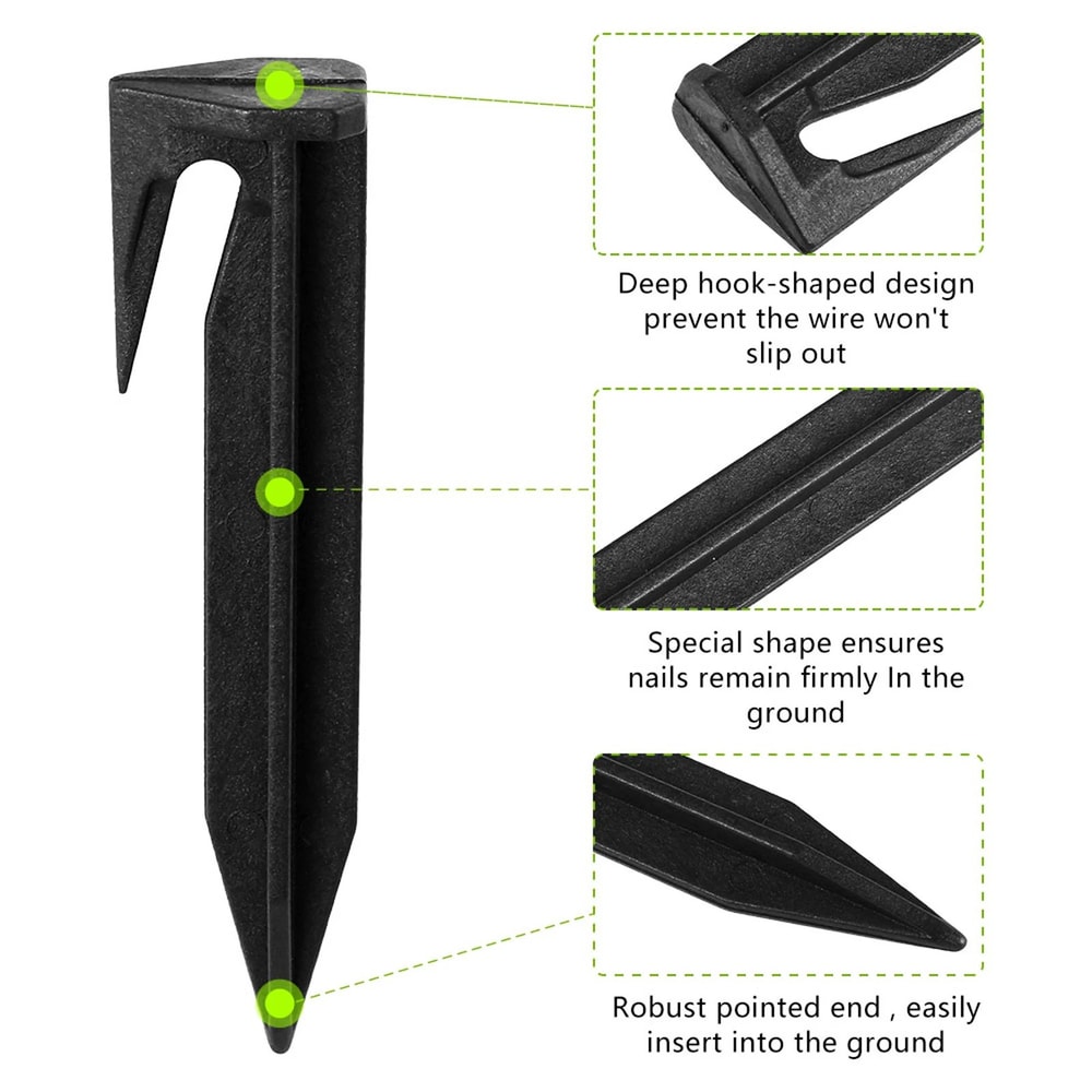 Garden Lawn Pegs Boundary Wire Stakes For Cable Fixing And Landscaping 4