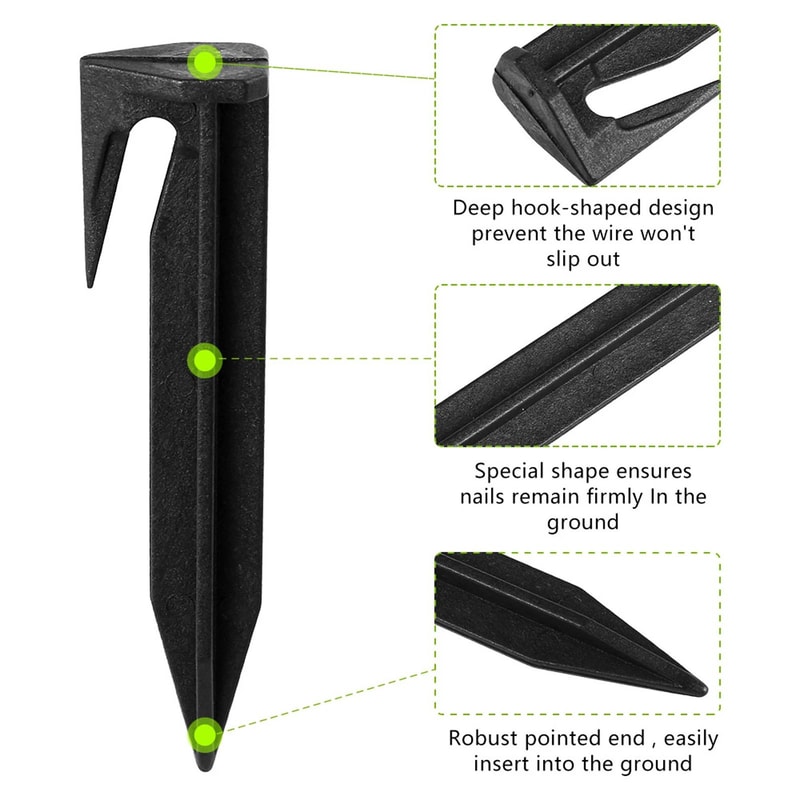 Garden Lawn Pegs Boundary Wire Stakes For Cable Fixing And Landscaping 4