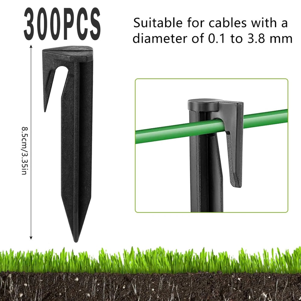 Garden Lawn Pegs Boundary Wire Stakes For Cable Fixing And Landscaping 8