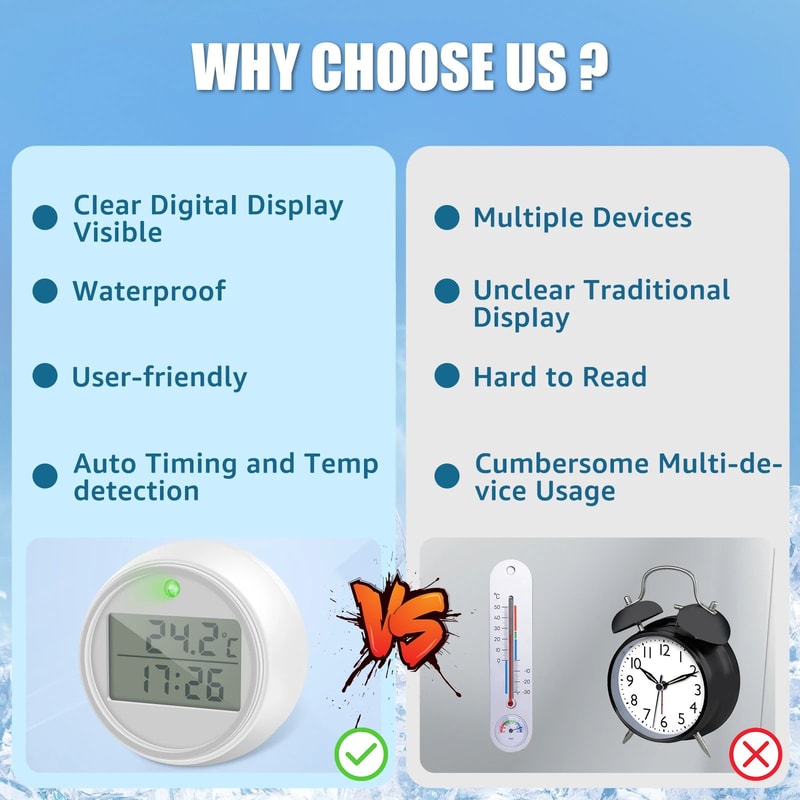 Floating Pool Thermometer Digital Water Temperature Monitor With LED Display 4