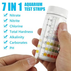 7 in 1 aquarium water test strips kit for accurate fish tank monitoring