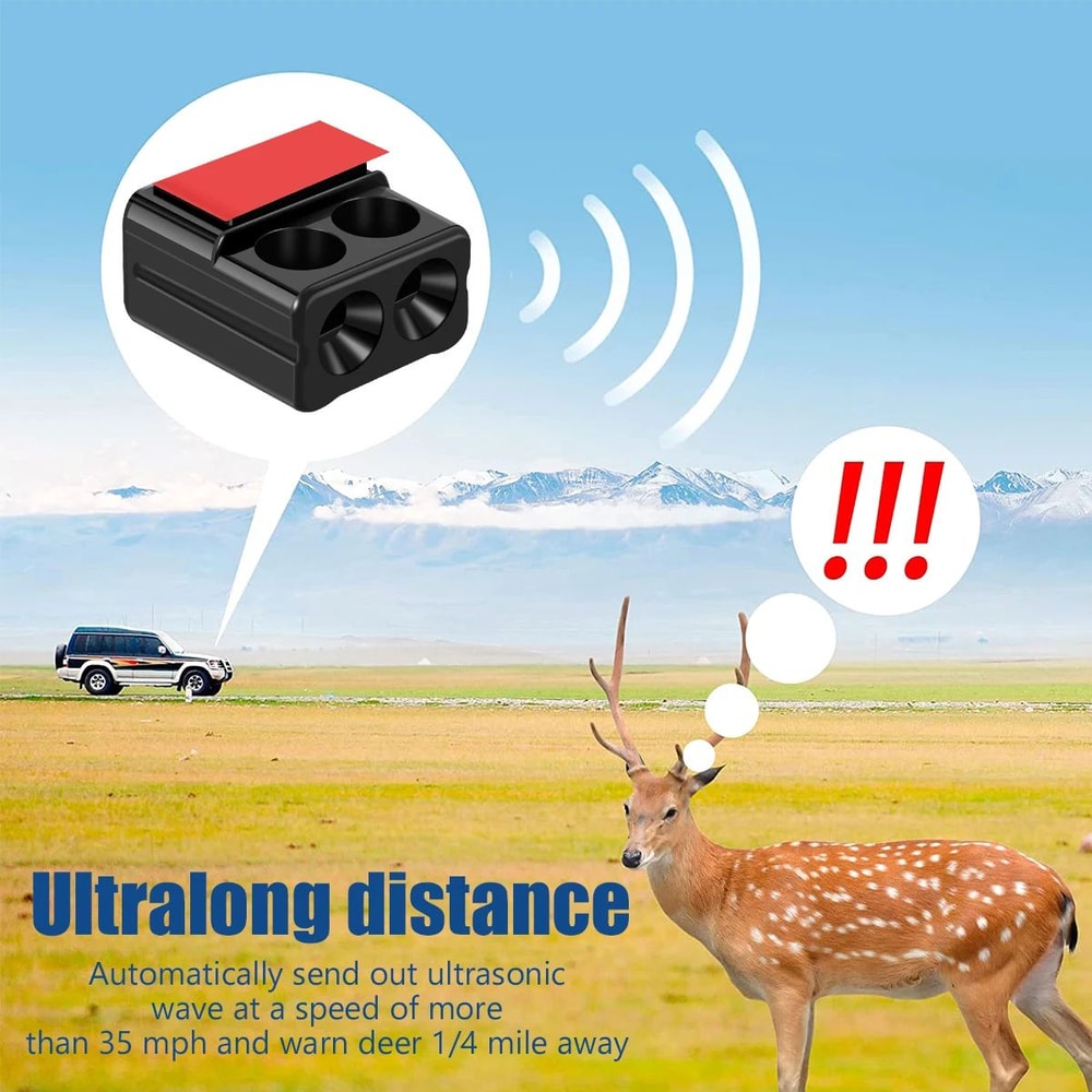 Ultrasonic Deer Warning Whistle For Car Animal Repellent Safety Kit 2