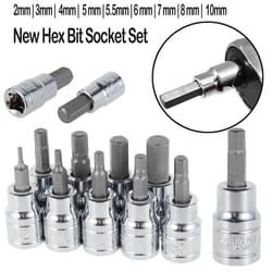 hex bit socket set 3 8 drive allen key tool kit for precision repairs