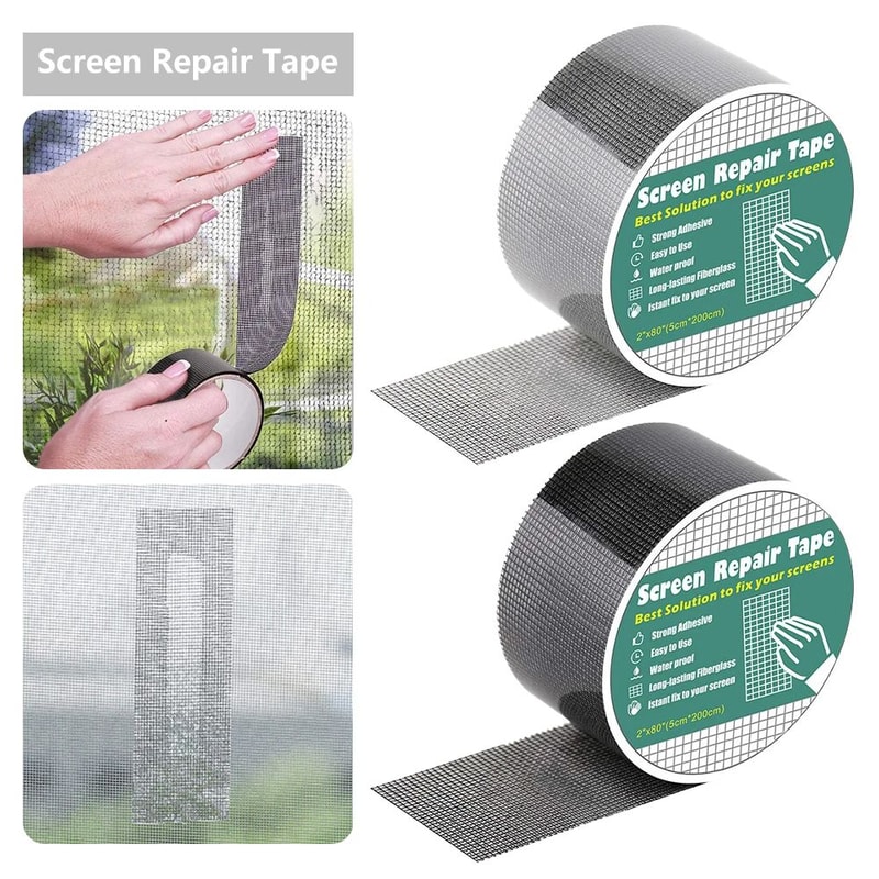 Window Screen Repair Tape Mesh Patch For Easy Door And Screen Fix 0