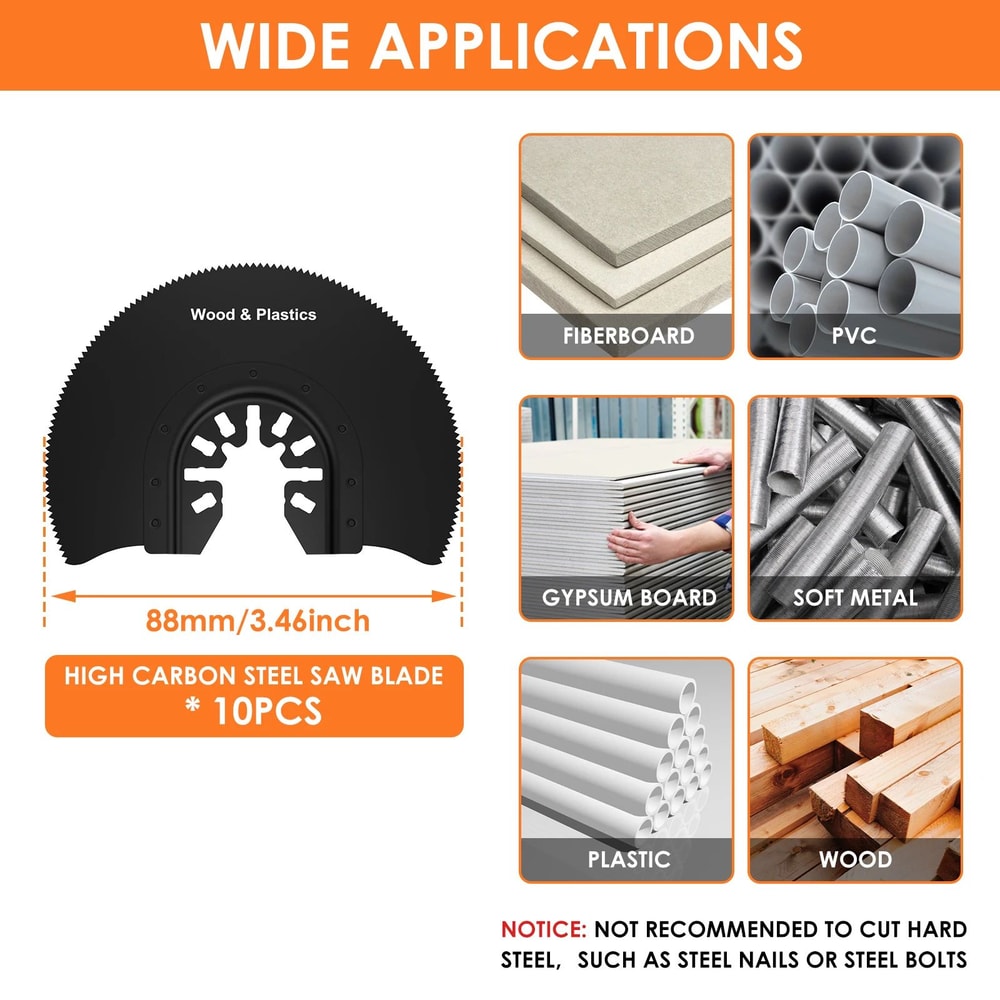 Oscillating Saw Blade Set For Wood Cutting And Precision Renovation 5