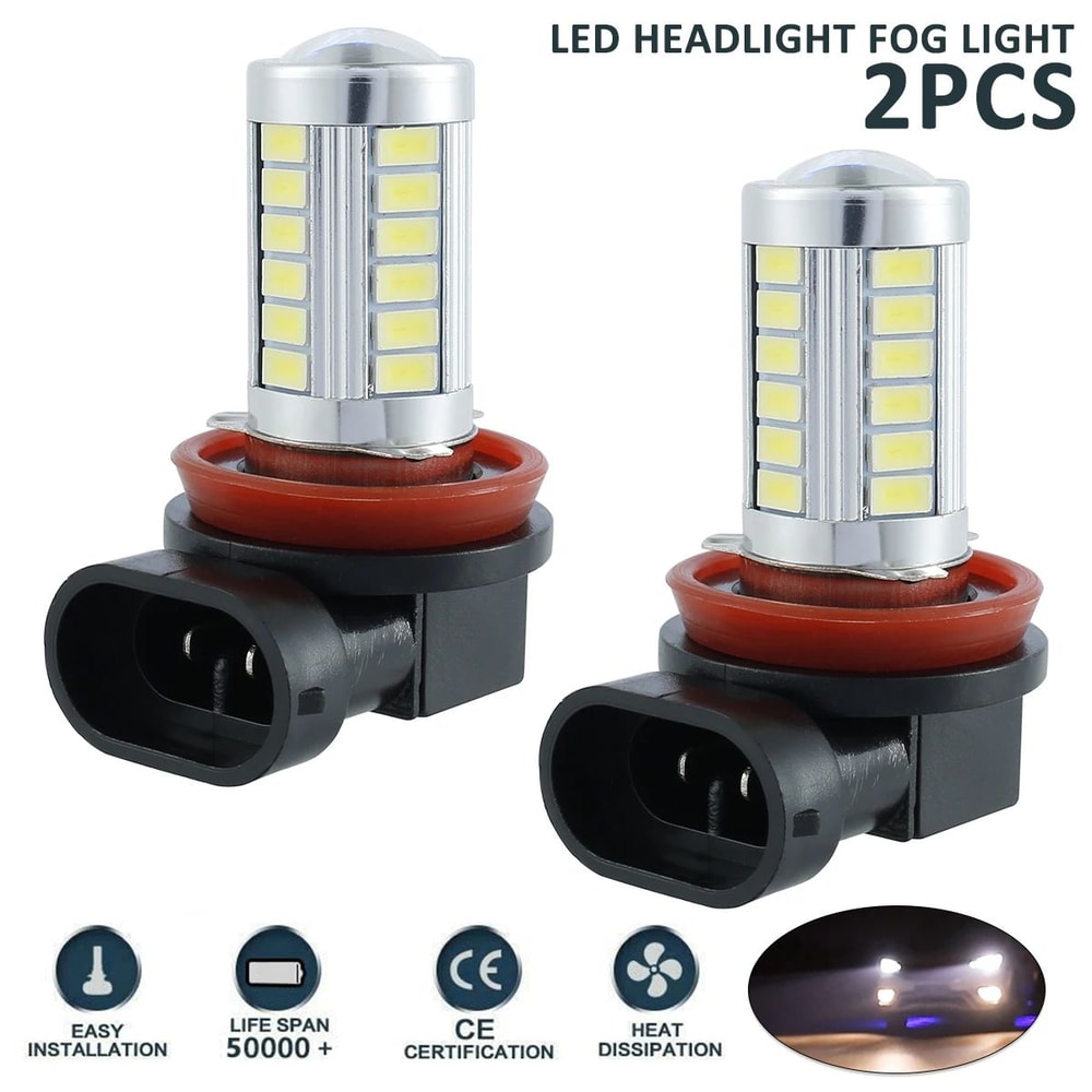 LED Fog Light Bulbs H8 H11 6000K Bright White Car Driving Lights 0